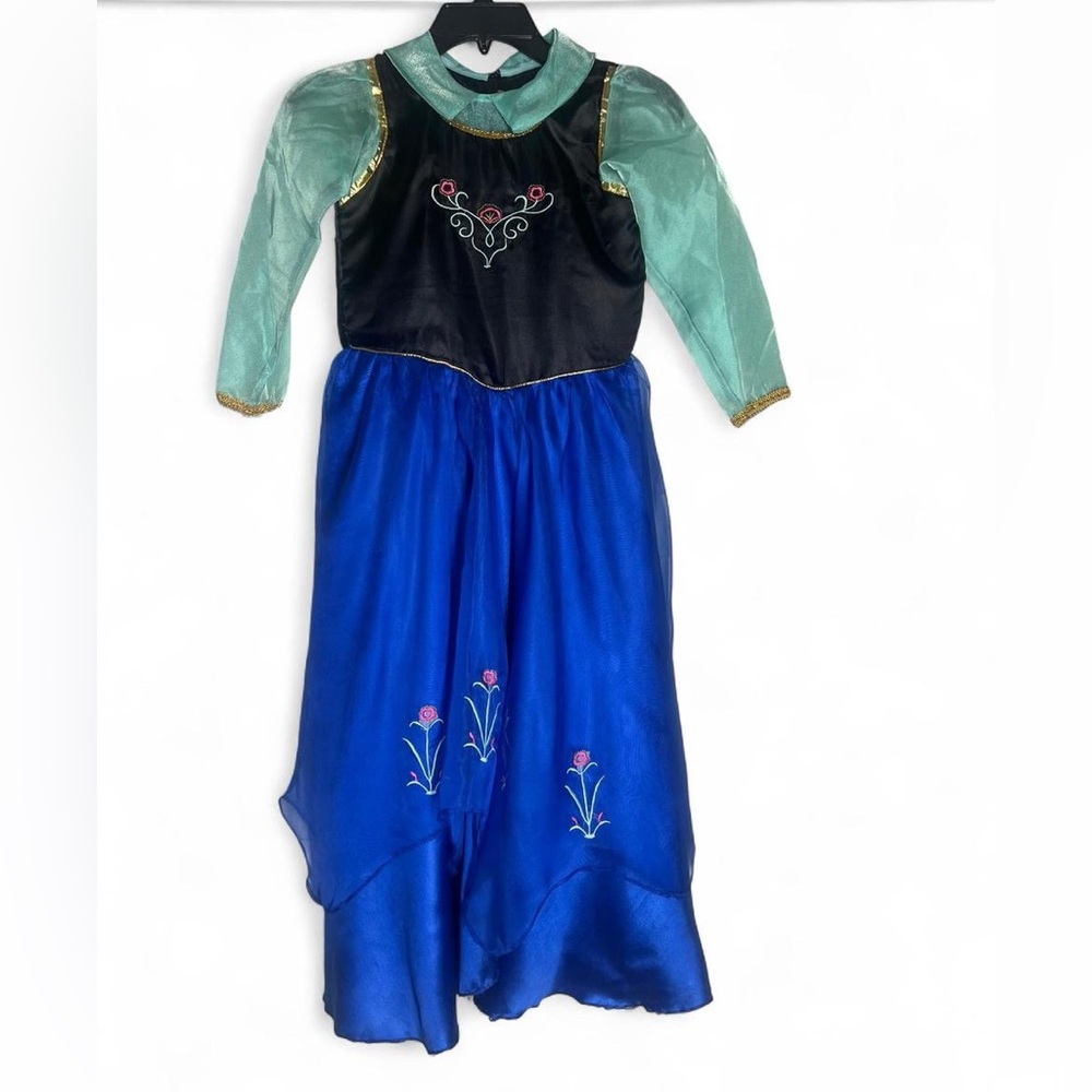 Girls Blue & Teal Princess Dress-Up Costume